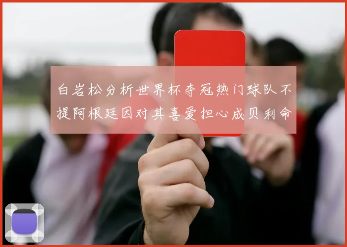 白岩松分析世界杯夺冠热门球队不提阿根廷因对其喜爱担心成贝利命运